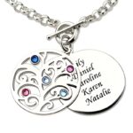 Embrace Your Loved Ones – Birthstone Family Tree Bracelet – A Heartfelt Treasure for Her - Image 3