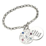 Birthstone family tree bracelet for cherished memories