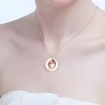 Embrace New Life’s First Steps – Baby Footprint & Birthstone Necklace – A Tender Keepsake for New Moms - Image 4