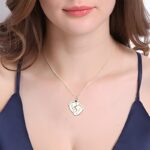 Embrace New Beginnings – Engraved Baby Feet Necklace with Birthstone – A Cherished Keepsake for New Moms - Image 3