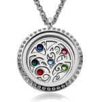 Embrace Your Family's Story – Birthstone Tree of Life Locket Necklace – A Cherished Keepsake for Mom - Image 3
