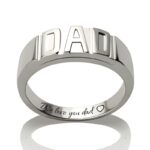 Honor His Strength – Engraved Men's Dad Ring in Sterling Silver – A Timeless Tribute for Him - Image 2