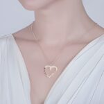 Carry Their Love Close – Sterling Silver Heart Necklace with Birthstones and Names – For Cherished Moms and Grandmothers - Image 3