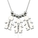 Personalized kids charms necklace for mothers and grandmothers