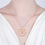 Carry Their Names Close – Engraved Rose Gold Circle Necklace for Grandmothers’ Cherished Moments - Image 2