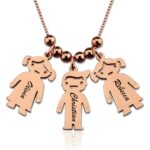 Personalized kids charm necklace for mothers and grandmothers
