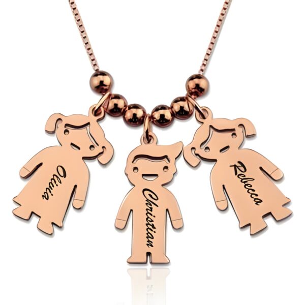 Personalized kids charm necklace for mothers and grandmothers