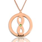 Embrace Endless Love – Circle Name Necklace with Infinity Symbol – A Cherished Keepsake for Mom or Grandma - Image 3