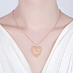 Embrace Eternal Bonds – Engraved Rose Gold Love Circle Necklace – A Cherished Keepsake for Mom - Image 2