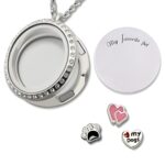 Carry Love Close to Heart – Heart-Shaped Floating Locket Necklace with Paw Print – A Cherished Keepsake for Pet Lovers - Image 3