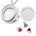 Embrace the Spirit of Christmas – Custom Floating Locket Necklace – For Those Who Treasure Holiday Magic - Image 2