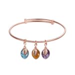 Personalized birthstone bangle for mom's love