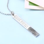 Carry Their Touch Close – Fingerprint Name Bar Necklace – A Heartfelt Keepsake for Her - Image 3