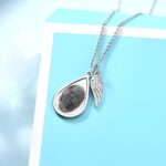 Embrace a Loved One’s Touch – Teardrop Fingerprint Necklace with Angel Wing – A Heartfelt Keepsake for Cherished Memories - Image 4