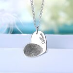 Carry Your Unique Story – Fingerprint Heart Necklace with Name – A Cherished Keepsake for Loved Ones - Image 3