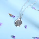 Carry Their Touch Close – Fingerprint Ellipse Necklace in Sterling Silver – A Heartfelt Keepsake for Loved Ones - Image 3