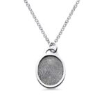 Fingerprint ellipse necklace for heartfelt connections