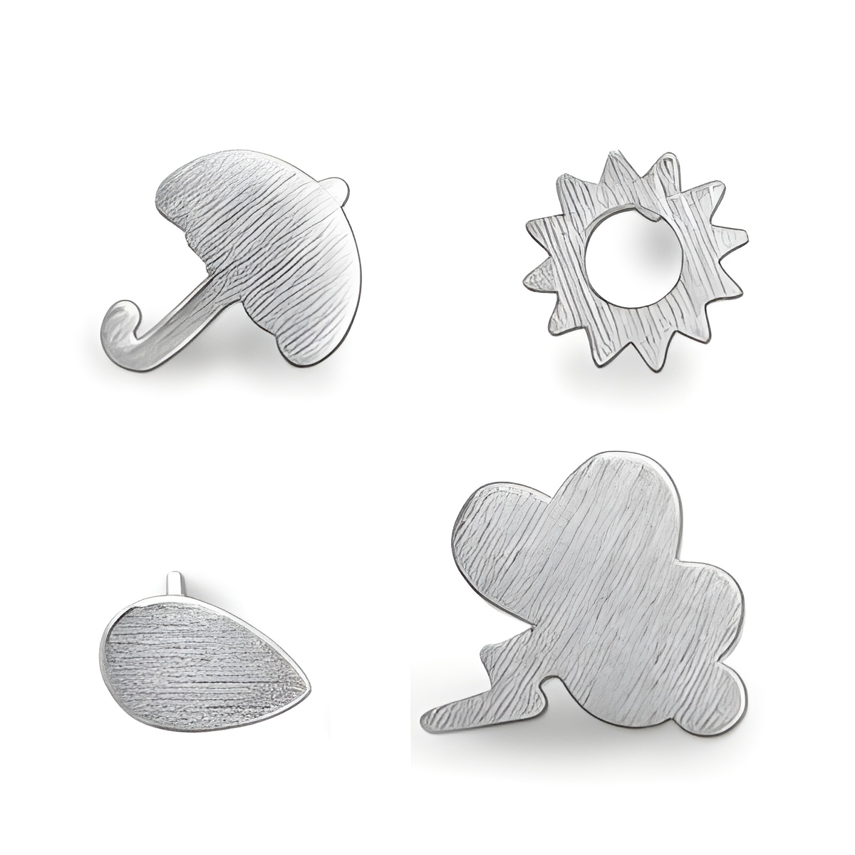 Personalized weather symbol earrings for everyday moments