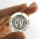 Carry Your Dreams Close – Sterling Silver Monogram Necklace – Celebrate Graduation and New Beginnings - Image 3