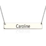Celebrate New Beginnings – Engraved Sterling Silver Graduation Bar Necklace – A Timeless Tribute for Your Graduate - Image 2