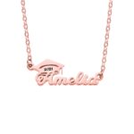 Celebrate New Beginnings – Custom Bachelor Cap Name Necklace – A Timeless Tribute for Graduates - Image 3
