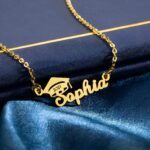 Celebrate New Beginnings – Custom Bachelor Cap Name Necklace – A Timeless Tribute for Graduates - Image 6