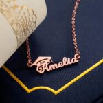Celebrate New Beginnings – Custom Bachelor Cap Name Necklace – A Timeless Tribute for Graduates - Image 7