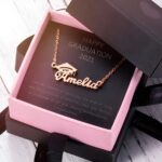 Celebrate New Beginnings – Custom Bachelor Cap Name Necklace – A Timeless Tribute for Graduates - Image 9