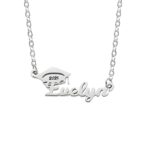 Custom bachelor cap name necklace for graduates
