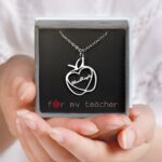 Honor Their Wisdom – Custom Apple Name Necklace – A Heartfelt Graduation Tribute for Teachers - Image 2