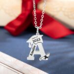 Celebrate New Beginnings – Custom Initial Necklace for Graduates – A Timeless Treasure for Her - Image 3