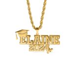 Celebrate New Beginnings – Custom Graduation Necklace with Name & Year – For Cherished Graduates - Image 2