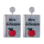 Celebrate the Heart of Learning – Custom Name Pencil Earrings – A Cherished Token for Teachers and Education Lovers - Image 9