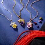 Celebrate New Beginnings – Heart-Shaped Birthstone Graduation Necklace for the Class of 2024 - Image 2