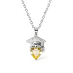 Celebrate New Beginnings – Heart-Shaped Birthstone Graduation Necklace for the Class of 2024 - Image 8