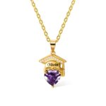 Celebrate New Beginnings – Heart-Shaped Birthstone Graduation Necklace for the Class of 2024 - Image 9