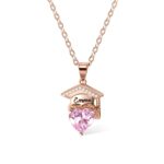 Celebrate New Beginnings – Heart-Shaped Birthstone Graduation Necklace for the Class of 2024 - Image 10