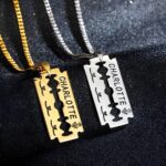 Embrace Bold Identity – Engraved Razor Blade Necklace for Him – A Statement of Strength and Connection - Image 6