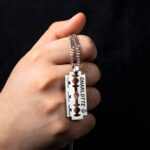 Embrace Bold Identity – Engraved Razor Blade Necklace for Him – A Statement of Strength and Connection - Image 9