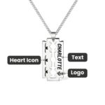 Embrace Bold Identity – Engraved Razor Blade Necklace for Him – A Statement of Strength and Connection - Image 10