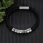Carry Their Names Close – Braided Bead & Leather Bracelet – For Fathers, Husbands, and Soulmates - Image 4