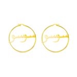 Embrace Your Story – Arabic Name Hoop Earrings – A Timeless Treasure for Her - Image 2