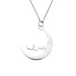 Arabic name moon pendant necklace for personalized gifting