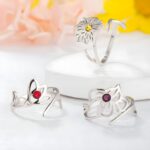 Embrace Your Story – Birthstone & Birthflower Sterling Silver Ring – A Cherished Token for Her Special Moments - Image 7