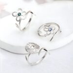Embrace Your Story – Birthstone & Birthflower Sterling Silver Ring – A Cherished Token for Her Special Moments - Image 8
