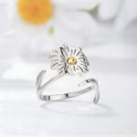 Embrace Your Story – Birthstone & Birthflower Sterling Silver Ring – A Cherished Token for Her Special Moments - Image 9