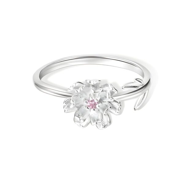 Adjustable birth flower and birthstone ring for loved ones