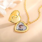 Embrace a Mother's Tender Story – 3D Embossed Heart Locket Necklace – For Mom, Grandmom, and Her Special Moments - Image 5
