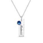 Handcrafted silver birthstone necklace for timeless love