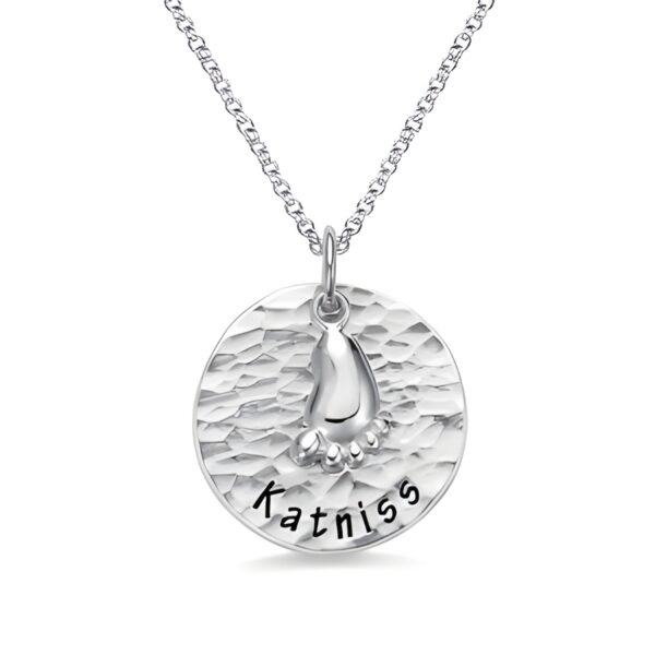 Handcrafted silver baby feet necklace for new moms